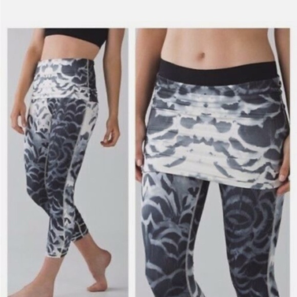 Lululemon Wunder Under Pant SE Dance Size 8 Pretty Plume Angel Wing Black - Picture 1 of 7